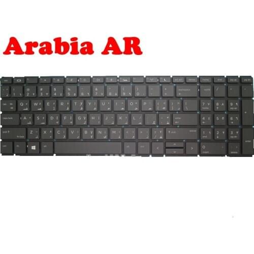 Laptop Keyboard For HP ProBook 450 G6 450 G7 455 G6 455R G6 455 G7 Black Without Frame With Backlit Arabia AR