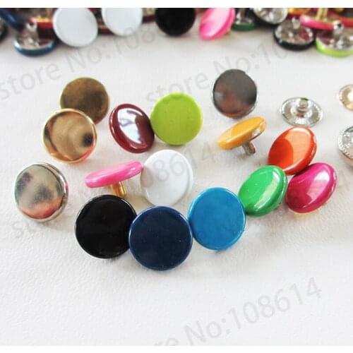 50sets colorful Metal Press Studs Sewing Button Snap Button Fasteners Sewing Leather Craft Clothes Bags Garment