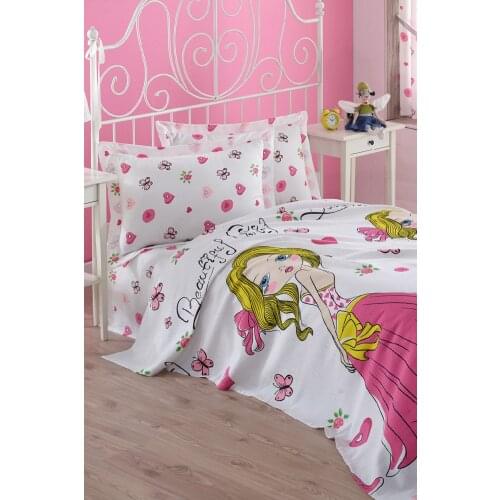 2021 PIQUE Set With Pillowcase Bedspread Sets Bed Linen Sheet Modern For Summer Coverlet Full Size Quilt Covers Bedclothes Pink