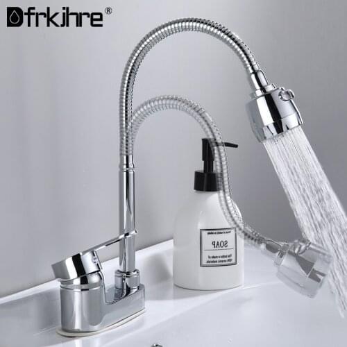 Kitchen Faucet Cold And Hot 360 Degree Swivel Flexible Tube Kitchen Tap Single Hole Water Tap Basin Faucet Torneira Cozinha