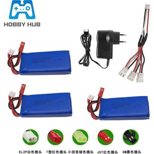 7.4v 1200mAh Lipo Battery For Yizhan Tarantula X6 H16 RC Drone Quadcopter 2S 7.4V battery and charger for WLtoys V666 V262 V323