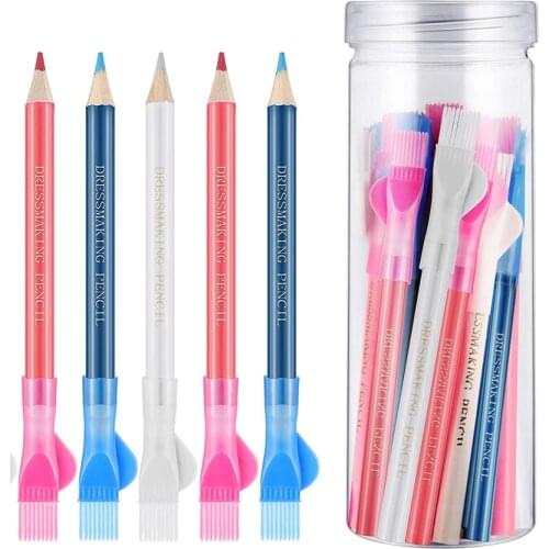 12Pcs Sewing Chalk Temporary Marking Fabric Marker Pen Pencil Dressmaker Tailors Chalk for Fabric Leather DIY Sewing Tools