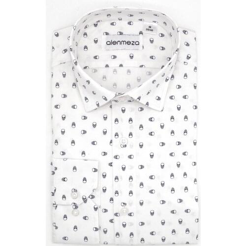 Male 100 Cotton Patterned Cepsiz Shirt