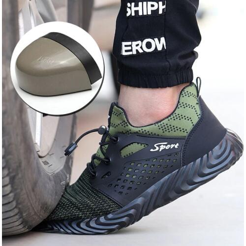 Men Work Safety Shoes 2019 Fashion Outdoor Designer Sneakers Steel Toe Cap Indestructible Puncture Proof Construction Men Boots