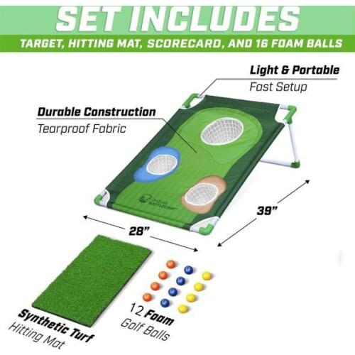 Outdoor Golf Cornhole Game Set Adults Pop Up Golfing Chipping Kit Children Training Aid Movement Ability Develop Gift Dropship