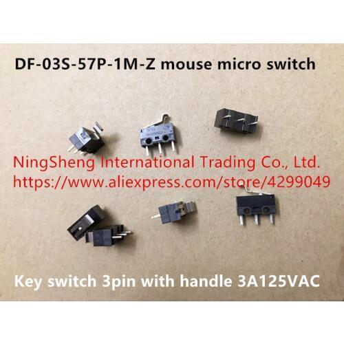 Original new 100% import DF-03S-57P-1M-Z mouse micro switch key switch 3pin with handle 3A125VAC