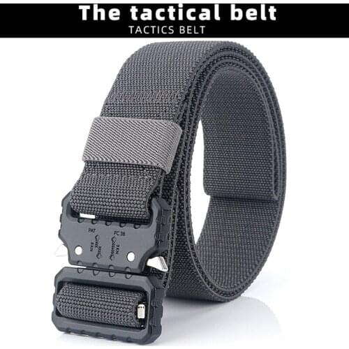 Alloy Buckle Male Waistband Tactical Belt Leisure Belt Quick Release Quick Dry Elastic For Fishing Hunting Multi Function