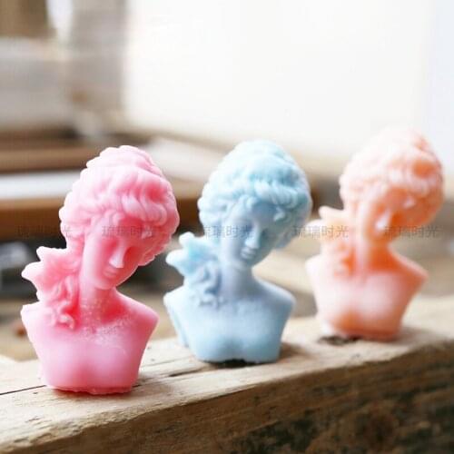 Fondant Chocolate Aromatherapy Candle Plaster Mold Simulation Character Handmade Soap Silicone Mold Resin Mold Candle Making