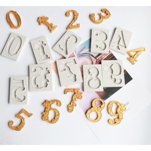 Digital pattern silicone mold DIY fondant cake chocolate mold sugar dry Pez mold baking utensils kitchen accessories