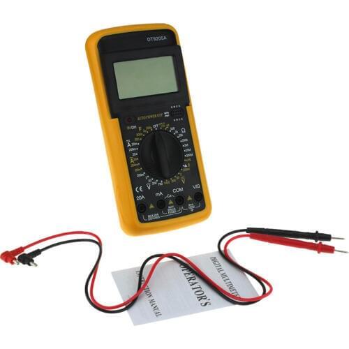 TenYua DT9205A AC DC Multimeter LCD Display Test Meter Electric Handheld Tester Digital Multimeter Multimetro Ammeter