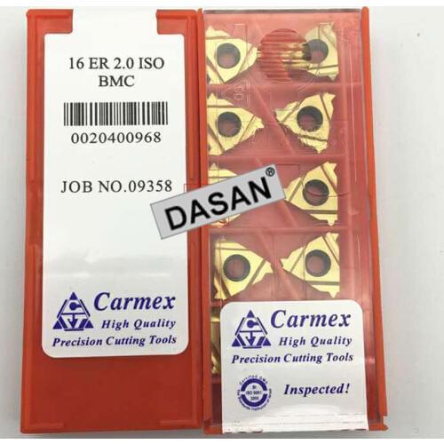 100pcs 16ER 16IR 1.5 ISO BMC 0.75 1.25 2.0 3.0ISO Carbide Inserts Thread Cutting External Turning Tool CNC Cutter Blade SER