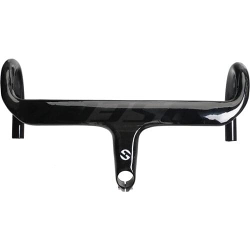 TOSEEK Full carbon fibre bicycle handlebar road bike handlebar stem integrated bar 400/420/440mm UD matte gloss balck bike parts