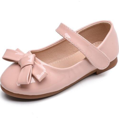 Children Fashion Bow Baby Patent Leather Shoes Kids Little Girls Party Dress Princess School Shoes 2 3 4 5 6 7 8 9 10 11 Years