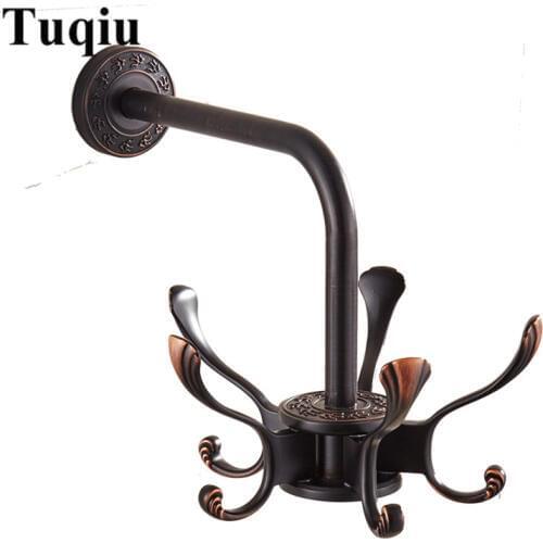 Vidric Rotation 5 hooks 6 colors wall clothes rack cloth hook wall hook Robe Hook for Bathroom Hanger Accessory Hanger