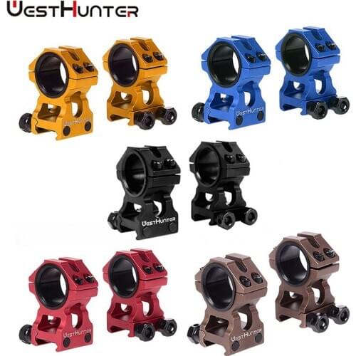 WESTHUNTER Riflescope Mounts 20mm Picatinny Rail Universal Optical Sight Rings Fit 1inch 25.4MM/30MM Tube Hunting Accessories