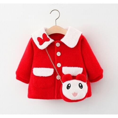2020 Winter Baby Girls' Velvet Thickened Coat