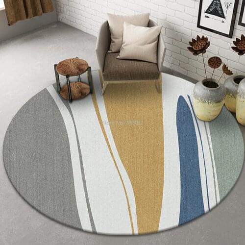 Gold Diamond Velvet Round Carpet Computer Chair Swivel Chair Floor Mat Living Room Bedroom Bedside Blanket Customization