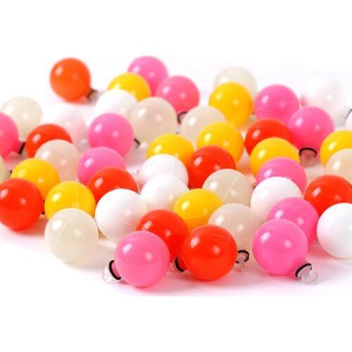 10pcs Fishing Floats Drift Balls Plastic Sea Floats 0.75inch 1inch Waggler Fishing Bobbers Untra-buoyant Fly Fishing Accessory