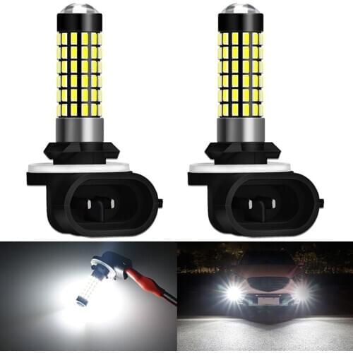 2pcs 1200Lm H11 H8 LED Car Lights LED Bulbs H27 881 880 H1 H3 White DRL Running Light Turning Parking Bulb Fog Light 6000K 12V