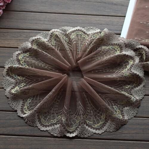 2yards/lot 18cm wide Embroidered Tulle Lace trim mesh Lace Ribbon~French Lace Fabric~ beautiful