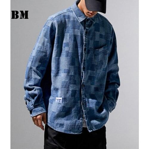 2021 Fashion Hip Hop High Quality Casual Long Sleeve Plaid Shirt Spring Japanese Streetwear Harajuku Coat Korean Men Clothing