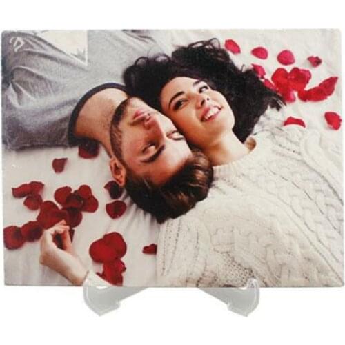 HLO 2021 Personalized Footed Natural Stone 15x20 cm Photo Printed Decorative Gift Idea For Lovers Trendy Modern Natural Stone