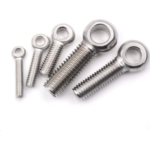 5PCS M5 M6 M8 M10 M12 Stainless Steel Eye Bolt Stud Articulated Anchor Bolt Fasterners