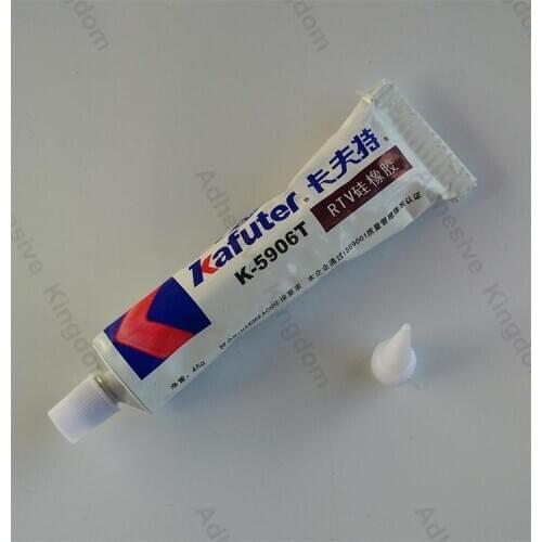 5pcs Kafuter 45g K-5906T RTV silicone rubber transparent plastic metal sealant high temperature