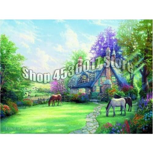 A Perfect Summer Day 5D Diamond Mosaic Full Home Decor Embroidery Crafts DIY Diamond Painting Cross Stitch Houses Needlework