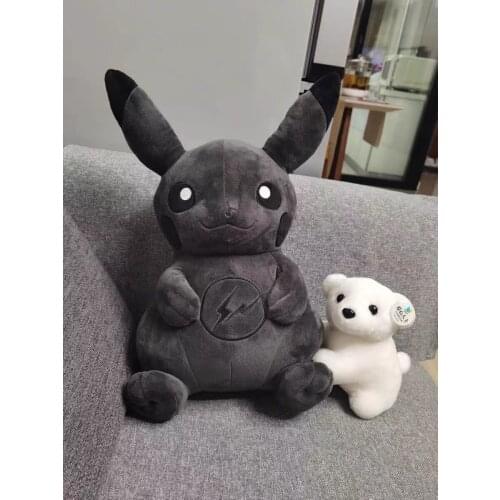 Original Black Pikachu Anime Figures Plush toy Doll Collect toys Gifts for children 50cm