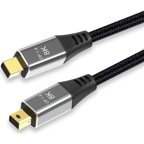 8K Mini DP to Mini DP Cable 6.6ft Mini DisplayPort to Mini DisplayPort Video Cable Mini DP Male to Mini DP Male Cord for MacBook