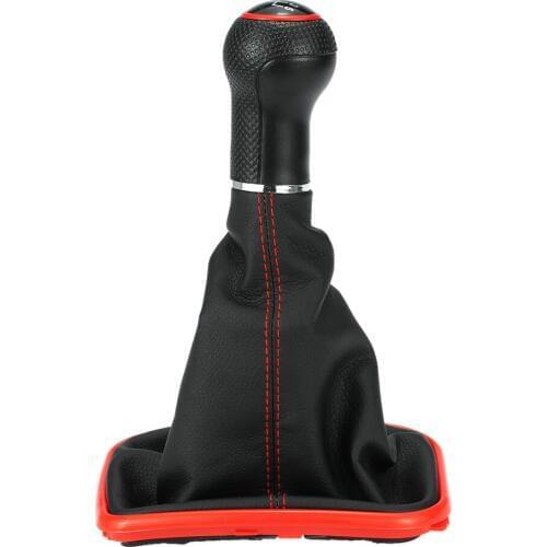 KKMOON 5 Speed Gear Shift Knob Gaitor Boot PU Leather for VW Golf Bora Jetta MK4 1999-2004
