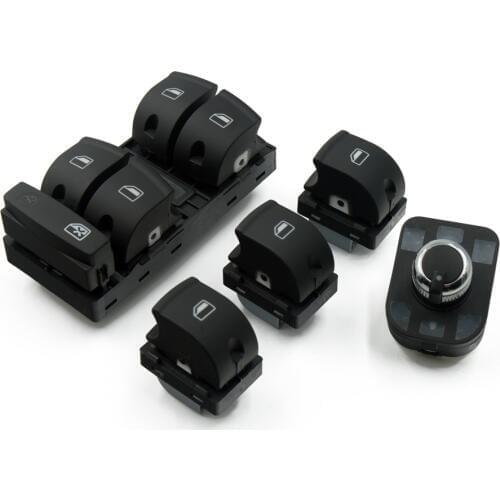 Free Shipping!Power Window Mirror Switch Button For AUDI A6 S6 C6 RS6 A6 Allroad Quattro A3 Q7 4F0 959 851 4F0 959 855 4F0959565