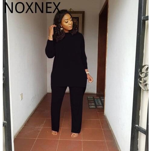 NOXNEX Women Two Piece Set Female Long Sleeve O-Neck T-shirt Top Tee+Long Pants Ladies Autumn Home Cloth Femme Two Piece Suit