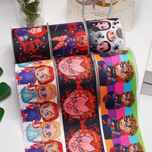 DIY Handmade Materials Printed Halloween Grosgrain Ribbon 50 Yard Per Size 56425