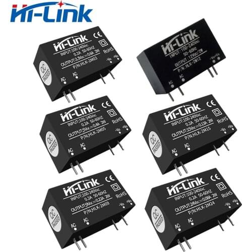 2W 85-264V to 3.3V 5V 9V 12V 15V 24V output AC to DC converter module With CE ROHS Hi-Link directly sales