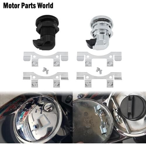 Motorcycle 1X Fuel Door Latch Push Button Gas Oil Cap Tank For Harley Touring Electra Glide Road Glide FLTR FLHX FLHTK 1992-2016