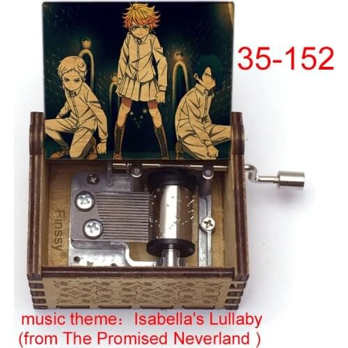 The Promised Neverland Music Box Isabellas Lullaby Theme Wooden Hand Crank Kids Birthday Party Christmas New Year Gift 2021