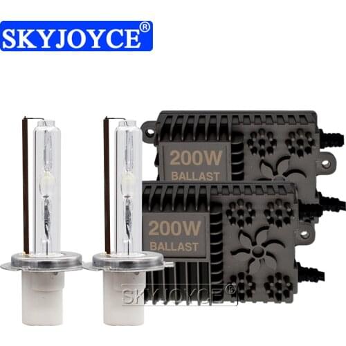 SKYJOYCE 200W Xenon H1 H3 H7 H8 H11 HB3 HB4 D2H HID Conversion Kit Reator Xenon 200W 6000K 4300K 5000K 8000K Auto Headlamp Bulbs