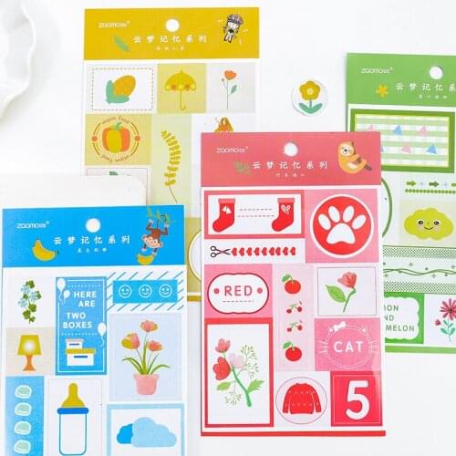 3 pcs/lot Kawaii Stationery Sticker DIY Cute Scrapbooking Stickers For Diary Decoration Photo Album Korean Stationery 003