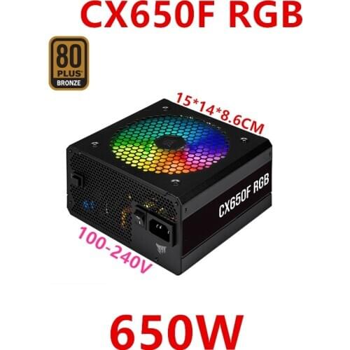 New PSU For Corsair Full Module 80plus Bronze Silent 650W Power Supply CX650F RGB