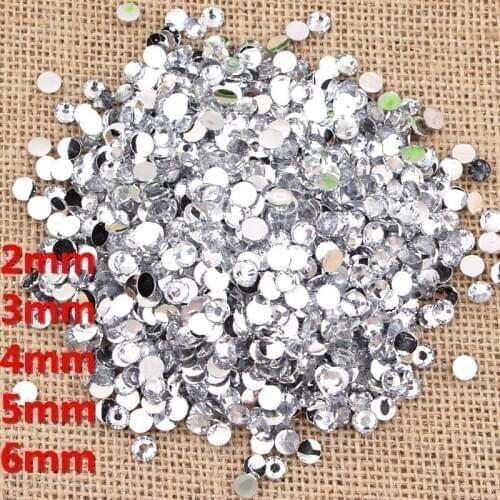 Crystal color 2mm,3mm,4mm,5mm,6mm Resin Nail art Rhinestones Flat back Glue on sticker Nail Decoration ,Gel Polish rhinestones