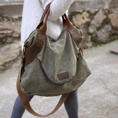 Large Pocket Casual Handbags for Women Tote Shoulder Canvas Bags Big Tooling style Messenger Bags Fashion Xmas Purses 2021