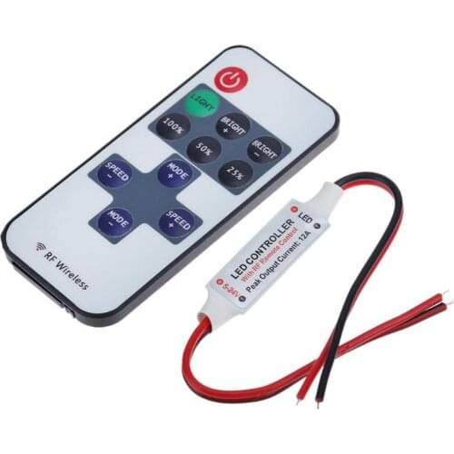 12V Dimmer LED Controller 11key Dimer 12 24 V Remote for Led Strip Light 2835 5050 5630 Single color Dimmer TV Backlight garland