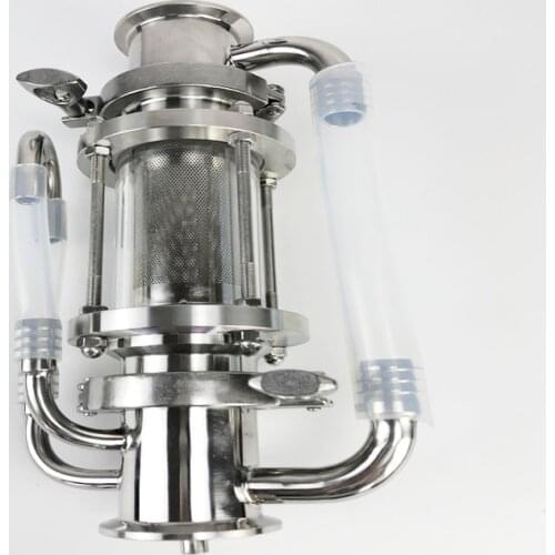 2" (51mm)OD64 Sanitary Soxhlet Extractor Set For Distillation, 225ml Filter Basket SS304