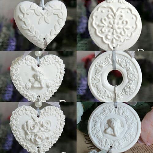 Silicone mold Heart-shaped, leaves, angels, roses, garlands, angel wreaths 6 styles DIY soap mold fondant mould for aroma molds