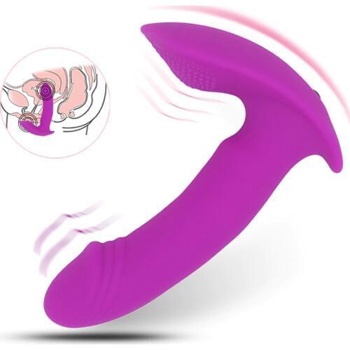 Silicone Wearable Dildo Vibrator toy Butterfly Strapon dildo Clitoris Stimulator Anal Vibrator G Spot Adult Sex Toys for Woman