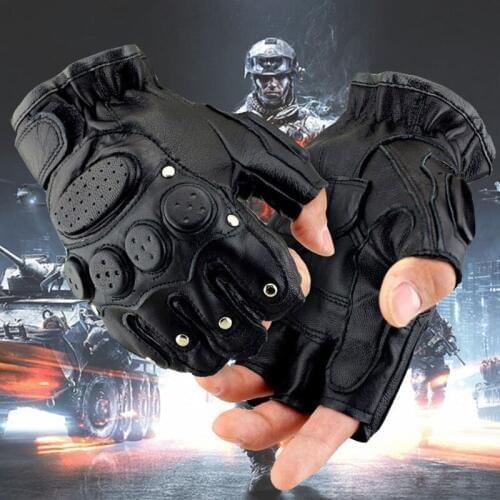 Tactical Half finger leather gloves for riding hiking climbing bicycle anti-skid breathable wholesale