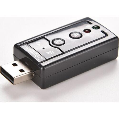1PC External USB AUDIO SOUND CARD ADAPTER VIRTUAL 7.1 ch USB 2.0 Mic Speaker Audio Headset Microphone 3.5mm Jack Converter