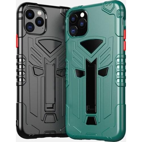 Suitable For IPhone 11 Pro Max 8 7 Plus Mobile Phone Case Holder Protective Cover TPU + PC Silicone XS XR Anti-Fall Soft Shell